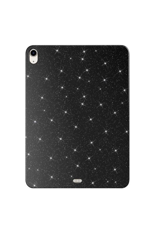 Kılıftech Apple İpad 10.9 2022 (10.Nesil) Simli Parlak Görünümlü Uyumlu Zore Tablet Koton Kılıf-Siyah - Image 1