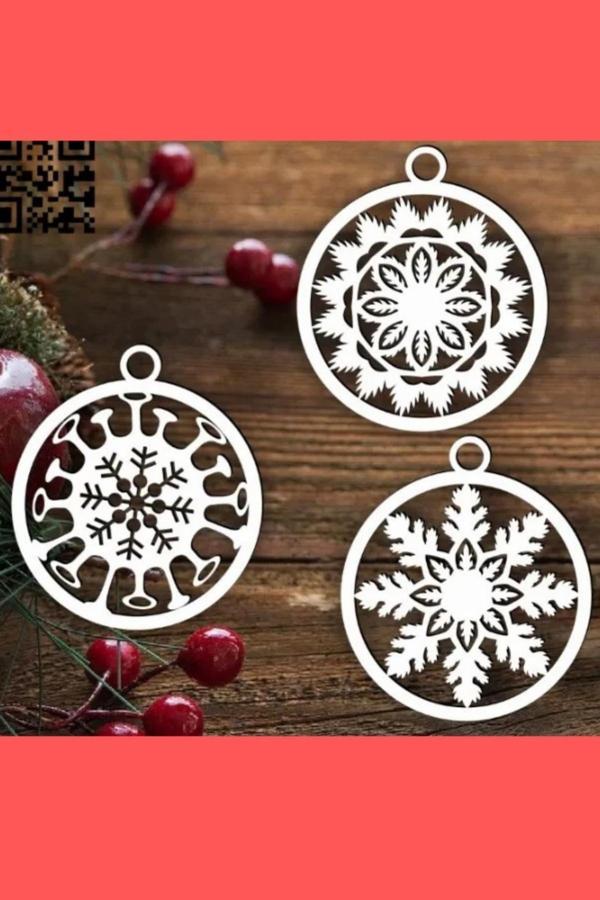 Yılbaşı Ağacı Süsü 3 lü Yılbaşı Süsü Noel Süsü Christmas Ornament Parti Süsü - Image 1