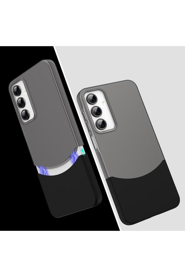 Kılıftech Galaxy A55 Kılıf Mıknatıslı Kth Duble Kapak - Siyah - Image 1
