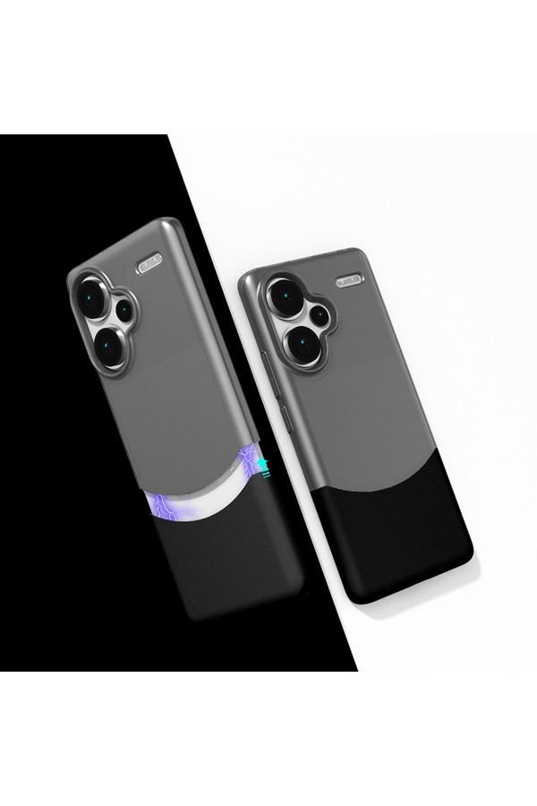 Kılıftech Redmi Note 13 Pro Plus 5G Kılıf Mıknatıslı Kth Duble Kapak - Siyah - Image 1