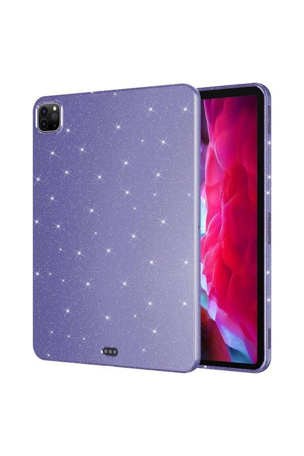 Kılıftech İpad Pro 11 2020 (2.Nesil) Simli Parlak Görünümlü Uyumlu Zore Tablet Koton Kılıf-Derin Mor - Image 1
