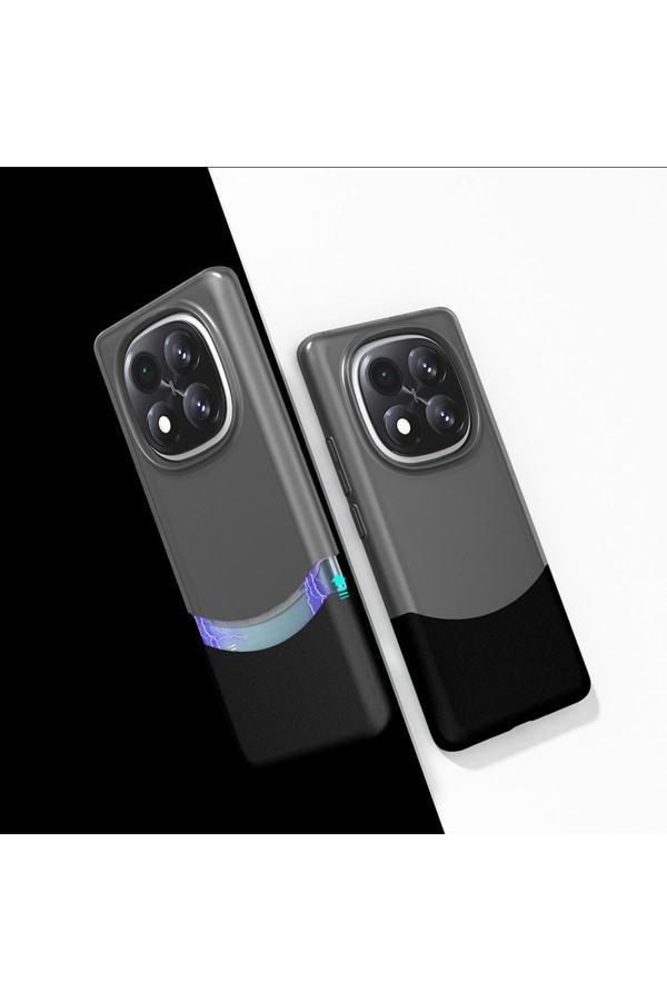 Kılıftech Redmi Note 14 Pro Plus Kılıf Mıknatıslı Kth Duble Kapak - Siyah - Image 1