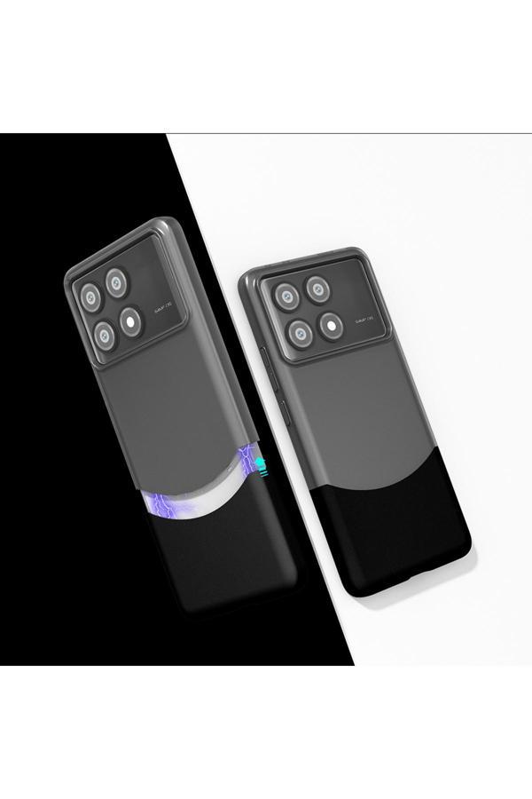 Kılıftech Poco X6 Pro Kılıf Mıknatıslı Kth Duble Kapak - Siyah - Image 1