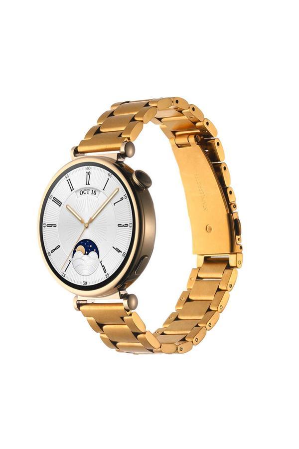 Kılıftech Huawei Gt4 18Mm Uyumlu Krd-04 Metal Zore Kordon-Gold - Image 1