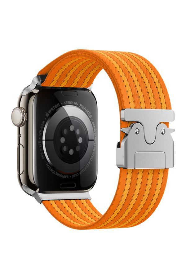 Kılıftech Watch 42Mm Zore Krd-133 Naylon Kumaş Hasır Örgülü Kordon - Turuncu - Image 1