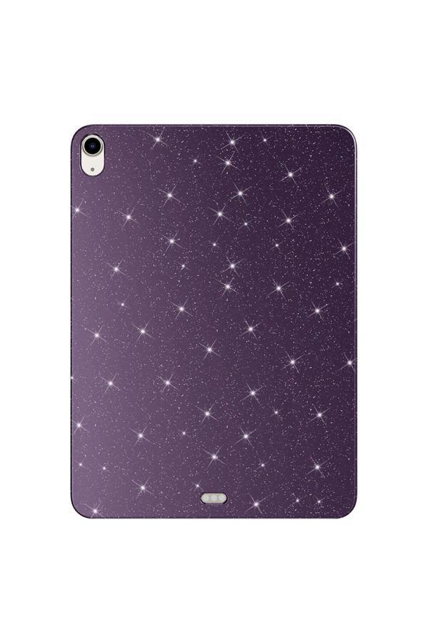 Kılıftech İpad Air 10.9 2022 (5 Nesil) Simli Parlak Görünümlü Zore Tablet Koton Kılıf - Derin Mor - Image 1
