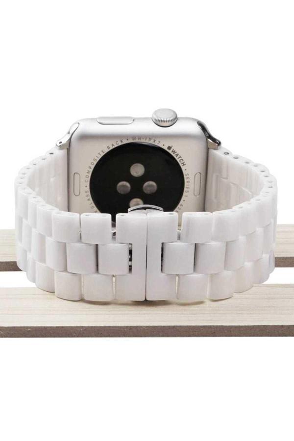 Zore Watch Ultra 49Mm Kordon Uyumlu Krd-15 Metal Strap Kayış Brt Beyaz - Image 1