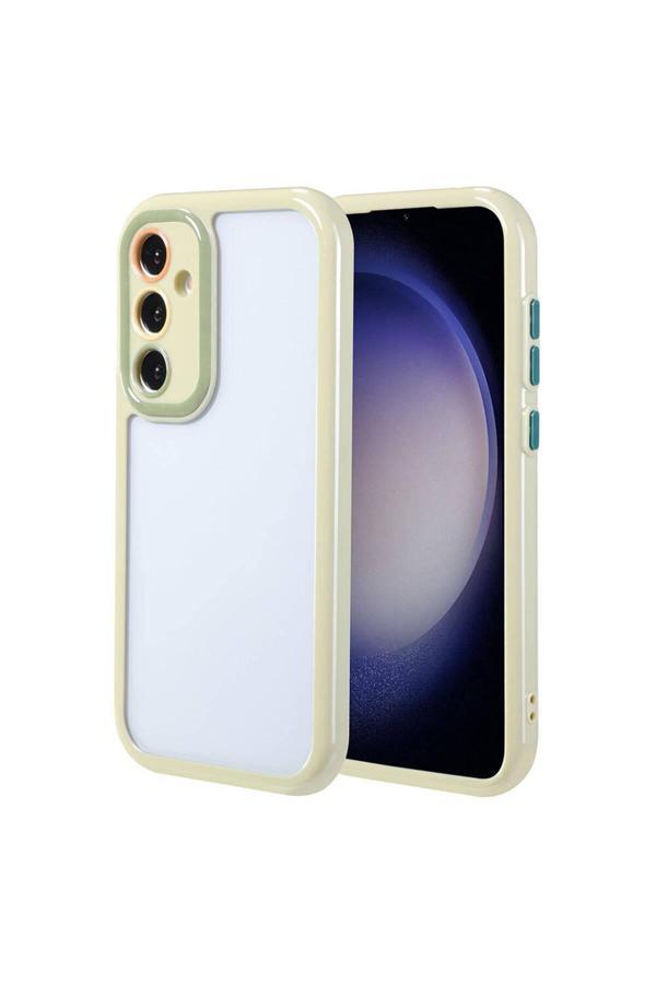 Kılıftech Galaxy S23 Kılıf Kamera Korumalı Renkli Kenar Ve Çerçeve Tasarımlı Zore Vitamin Kapak-Yeşil - Image 1