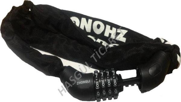 Hsgl Bisiklet   4mm X 120cm  Şifreli Zincir Kilit  - Image 1