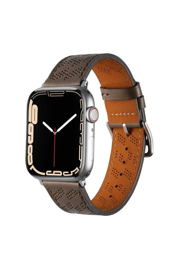 Zore Watch 40Mm Uyumlu Krd-76 Pu Deri Kordon Strap Kayış Clo- Gri - Image 1