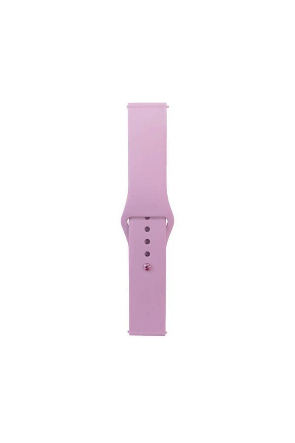 Zore Xiaomi Amazfit Pace Band Serisi 22Mm Klasik Kordon Silikon Strap Kayış-Mor - Image 1