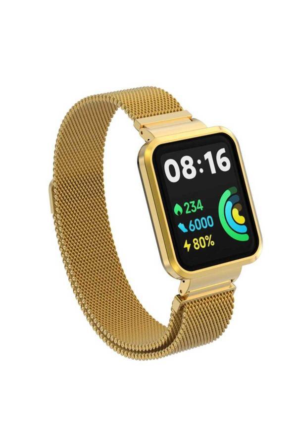 Safa Xiaomi Redmi Watch 2 Lite Uyumlu Krd-58 Metal Zore Kordon-Gold - Image 1