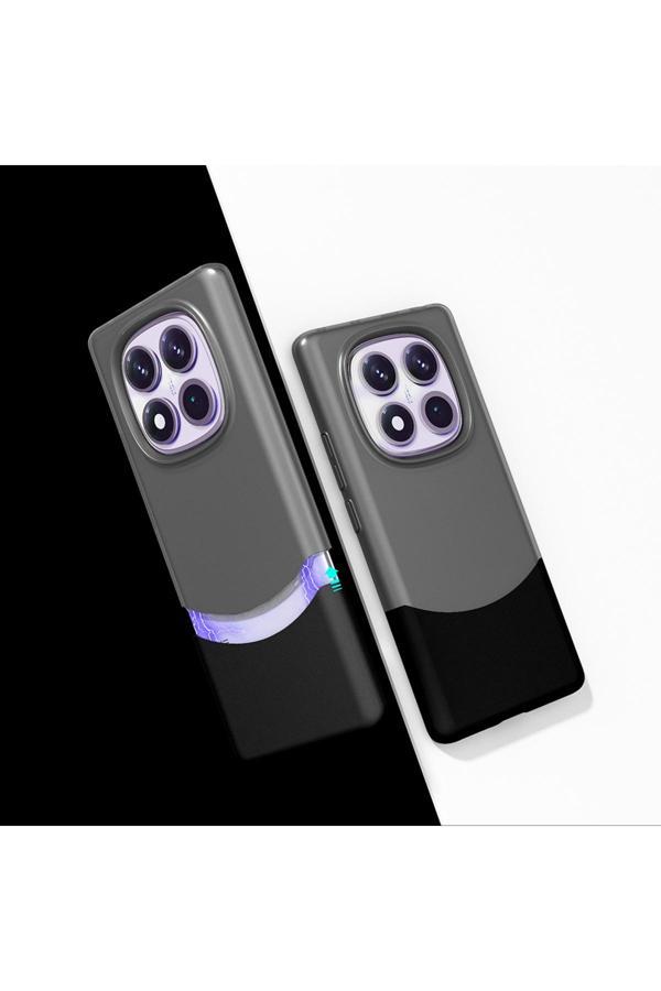 Riseofglc Redmi Note 14 Pro 5G Kılıf Mıknatıslı Rglc Duble Kapak - Siyah - Image 1