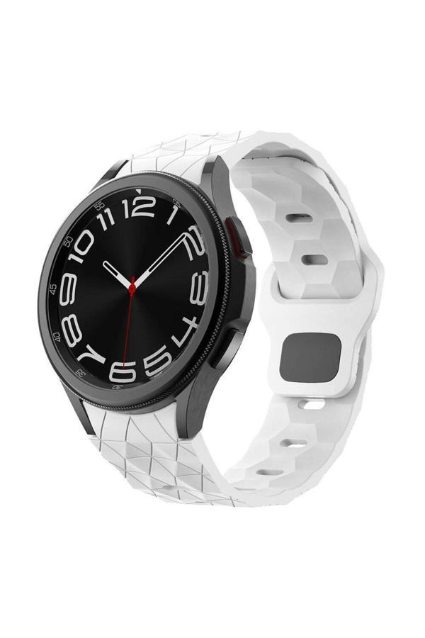 Zore Galaxy Watch 6 44Mm Krd-116 20Mm Futbol Desenli Spor Tasarımlı Silikon Kordon - Image 1