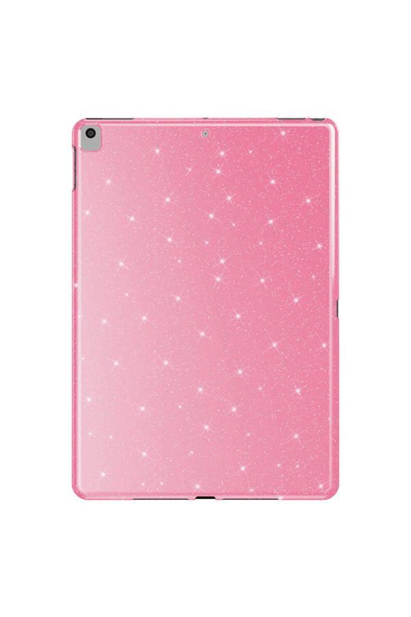 Kılıftech Apple İpad 10.2 (8 Nesil) Simli Parlak Görünümlü Uyumlu Zore Tablet Koton Kılıf-Pembe - Image 1