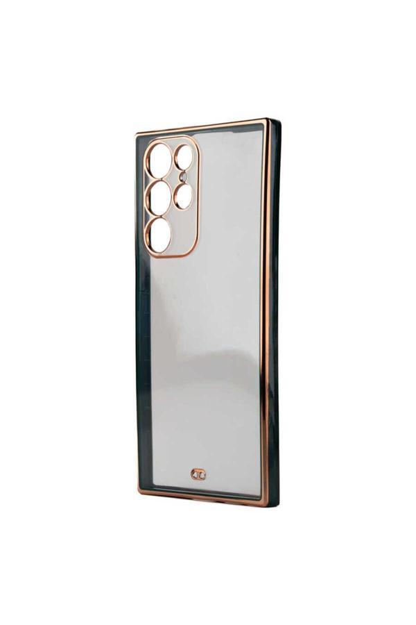 Yucca Tech Galaxy S22 Ultra Uyumlu Zore Voit Clear Kılıf-Yeşil - Image 1