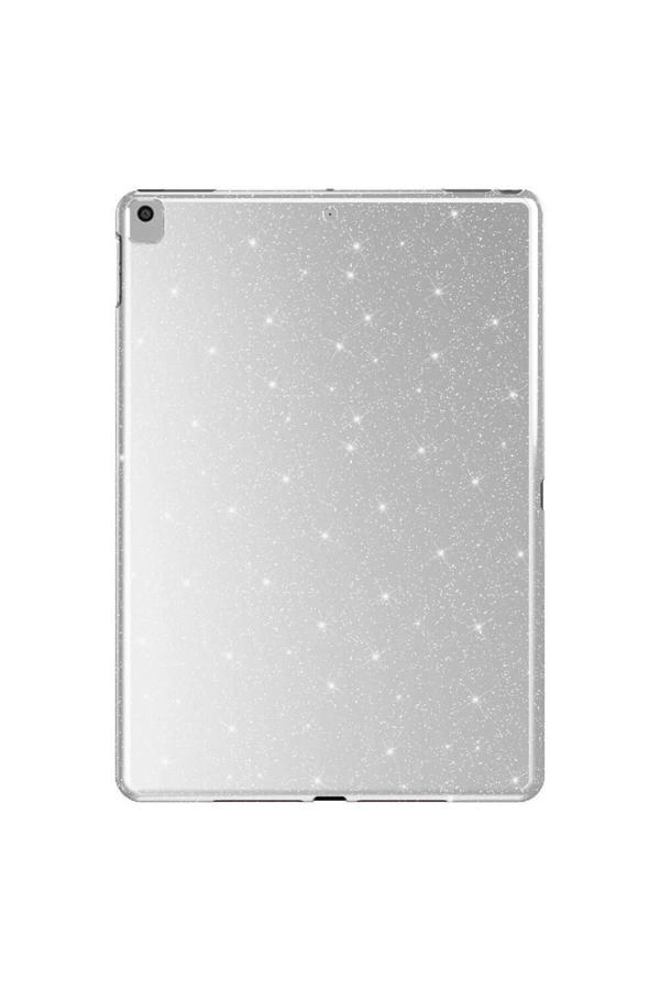 Kılıftech Apple İpad 10.2 (8 Nesil) Simli Parlak Görünümlü Uyumlu Zore Tablet Koton Kılıf-Gümüş - Image 1