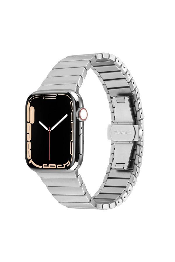 Kılıftech Watch 42Mm Kordon Uyumlu Krd-79 Metal Strap Kayış Clo- Gümüş - Image 1