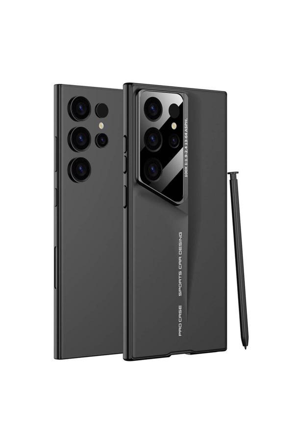 Zore Galaxy S23 Ultra Kılıf Ultra İnce Kamera Korumalı Sert Rubber Procase Kapak-Siyah - Image 1
