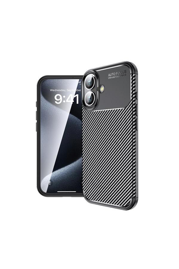 Zore İphone 16 Plus Uyumlu Zore Negro Silikon Kapak-Siyah - Image 1