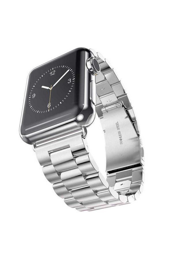Kılıftech Watch 42Mm Uyumlu Krd-04 Metal Zore Kordon-Gümüş - Image 1