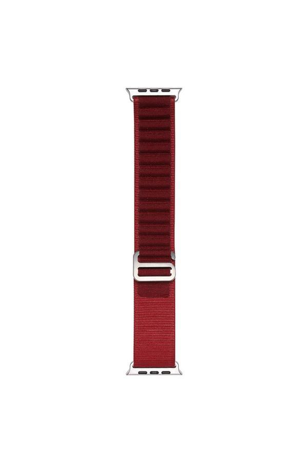 Zore Watch Ultra 49Mm Clo- Band-74 Hasır Kordon-Koyu Kırmızı - Image 1