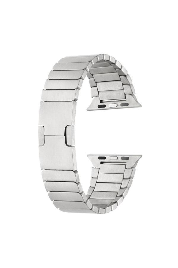 Kılıftech Watch 38Mm Uyumlu Krd-82 Metal Zore Kordon-Gümüş - Image 1