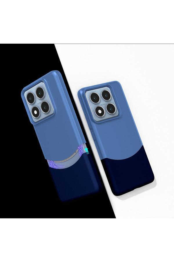 Kılıftech 14T Pro Kılıf Mıknatıslı Kth Duble Kapak - Lacivert - Image 1