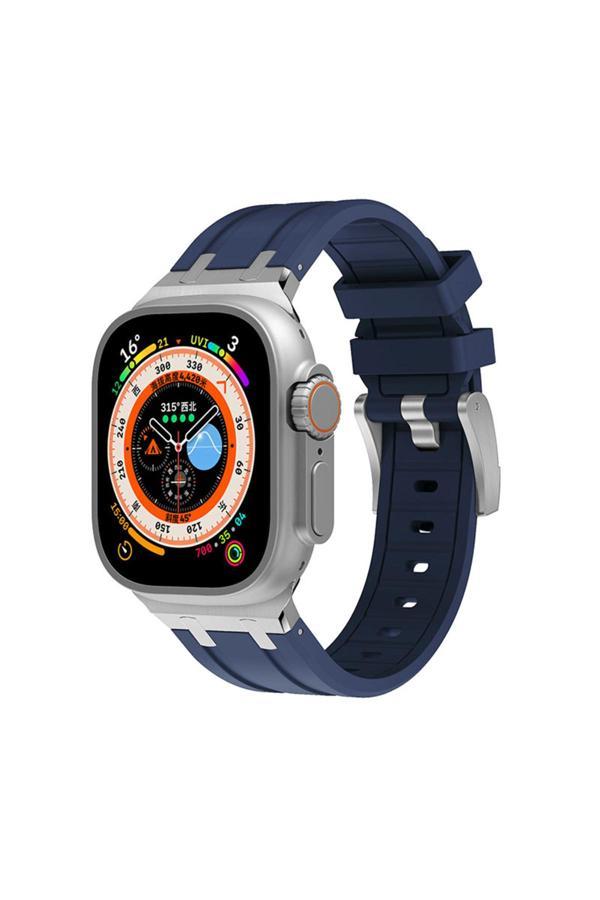 Kılıftech Watch 44Mm Uyumlu Krd-89 Uyumlu Zore Kordon-Lacivert - Image 1