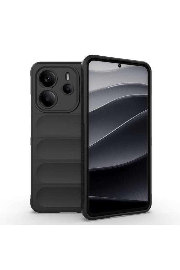 Zore Redmi Note 14 4G Kılıf Esnek Tpu Oyuklu Arka Yüzey Tasarımlı Sys Etnik Silikon Kapak - Siyah - Image 1