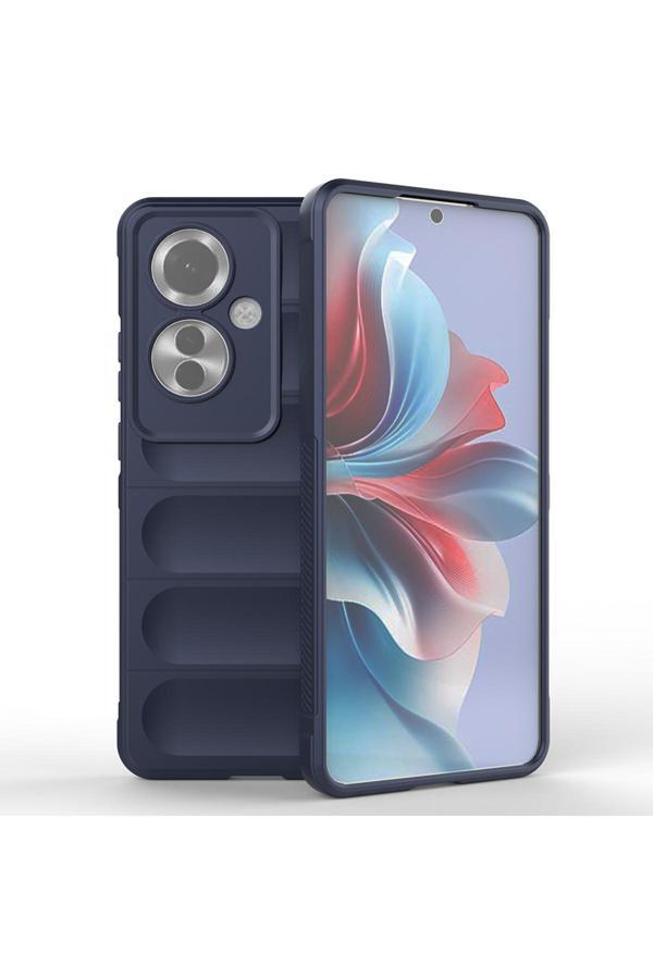 Lexroo Reno 11F 5G Kılıf Esnek Tpu Oyuklu Arka Yüzey Tasarımlı Hlp Etnik Silikon Kapak - Lacivert - Image 1