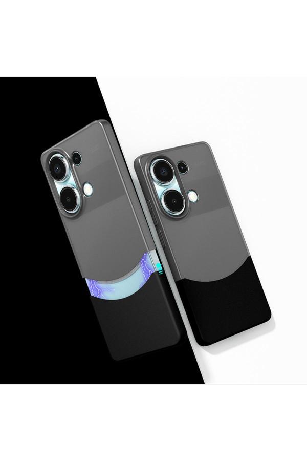 Zore Redmi Note 13 Pro 4G Kılıf Mıknatıslı Tdom Duble Kapak - Siyah - Image 1