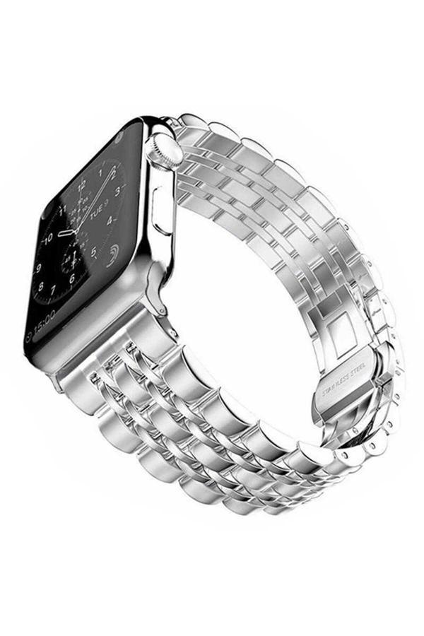 Resveq Watch 44Mm Uyumlu Krd-14 Metal Zore Kordon-Gümüş - Image 1