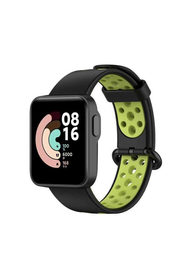 Zore Xiaomi Redmi Watch 2 Lite Krd-02 Uyumlu Kordon Blt Siyah-Yeşil - Image 1