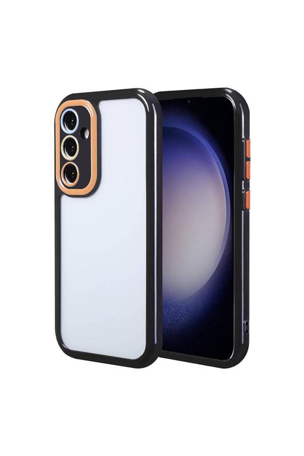 Göktuğ Aksesuar Galaxy S23 Kılıf Kamera Korumalı Renkli Kenar Ve Çerçeve Tasarımlı Zore Vitamin Kapak-Siyah - Image 1
