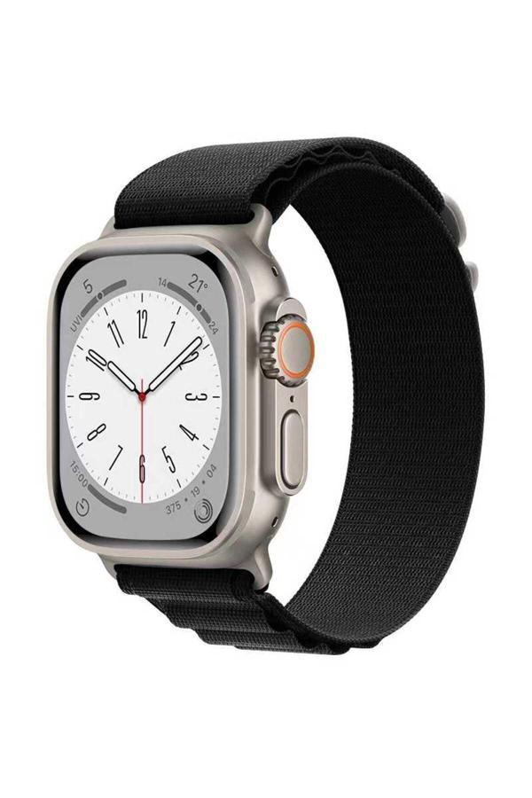 Kılıftech Watch 44Mm Uyumlu Krd-74 Hasır Zore Kordon-Siyah - Image 1
