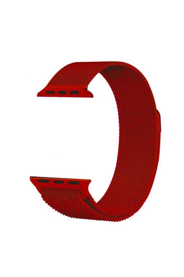 Nüanstek Watch Ultra 49Mm Kordon Uyumlu Krd-01 Metal Strap Kayış Clo- Kırmızı - Image 1