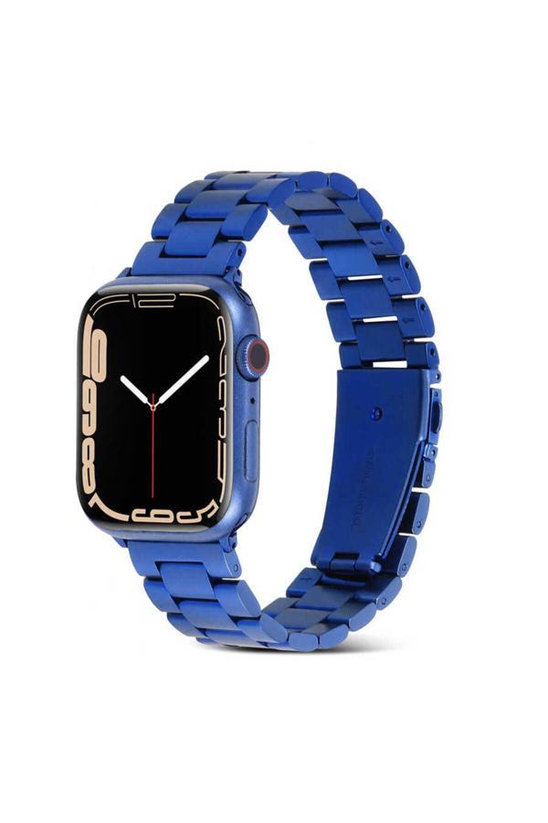 Resveq Watch 42Mm Uyumlu Krd-04 Metal Zore Kordon-Mavi - Image 1