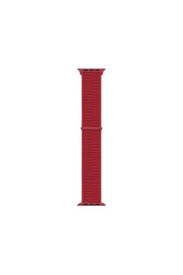 Resveq Watch Ultra 49Mm Kordon Band-03 Serisi Hasır Strap Kayış-Kırmızı - Image 1