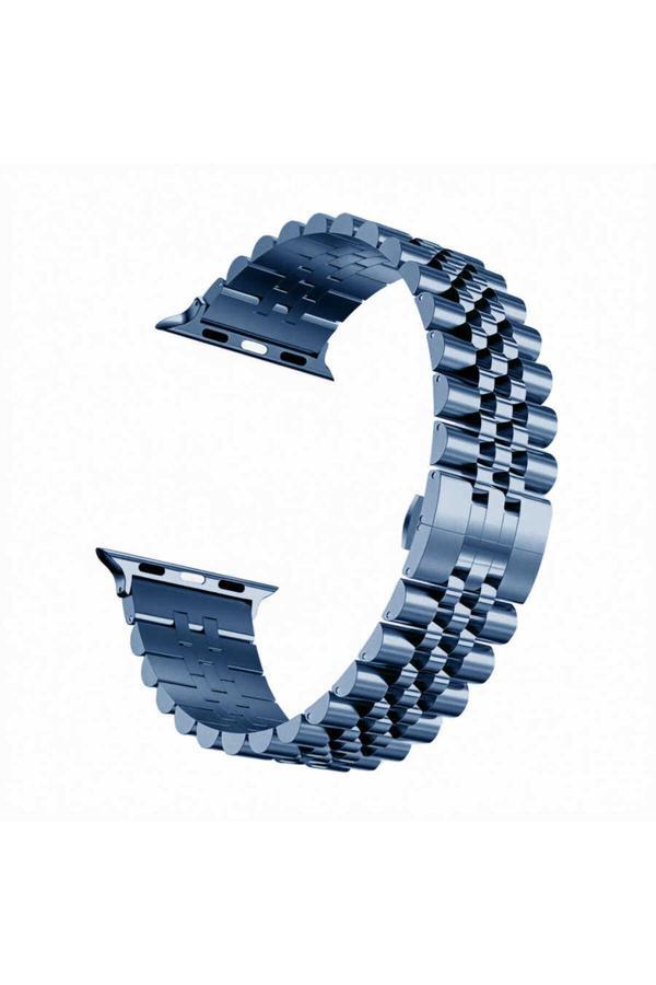Yucca Tech Watch 38Mm Uyumlu Krd-36 Metal Zore Kordon-Lacivert - Image 1