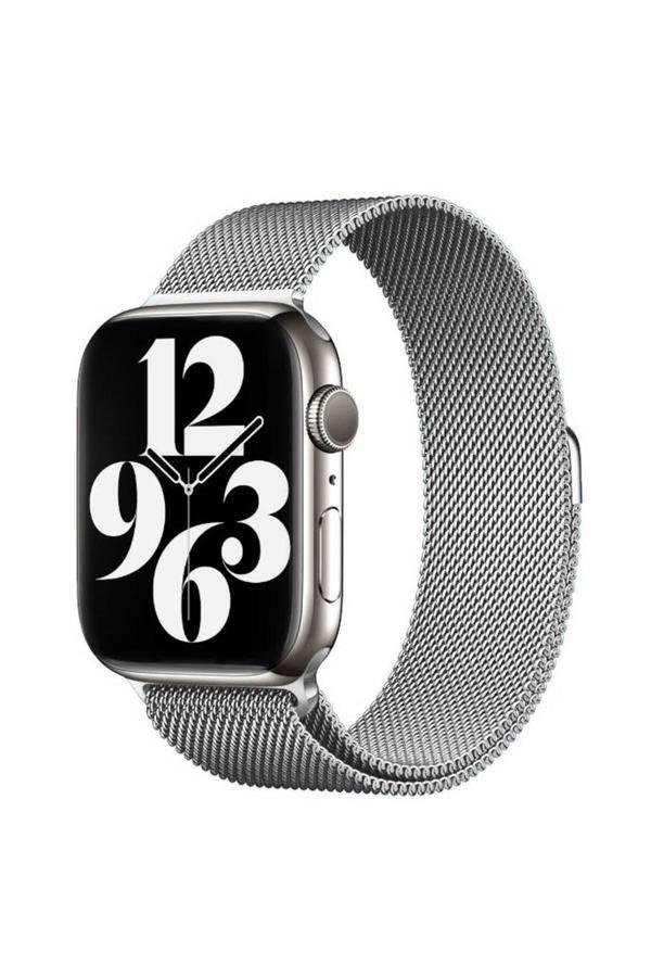 Szr Store Watch 38Mm Uyumlu Krd-01 Metal Zore Kordon-Gümüş - Image 1