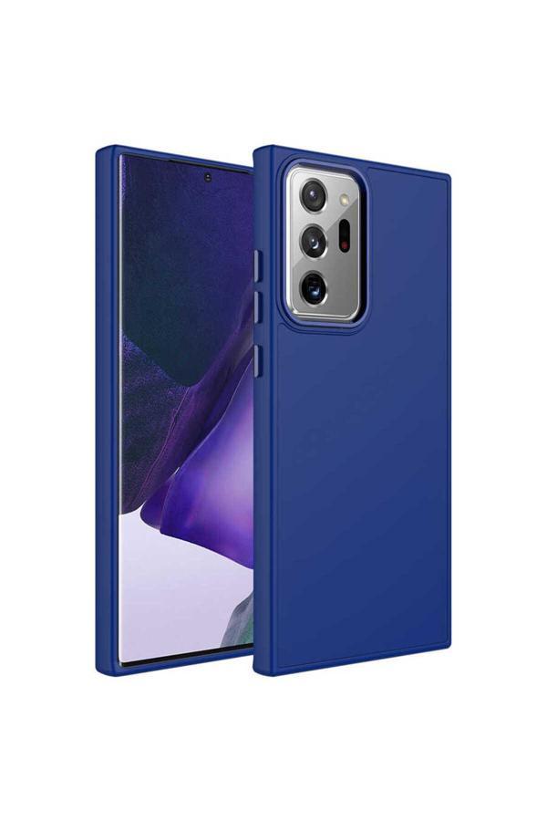 Zore Galaxy Note 20 Ultra Uyumlu Metal Çerçeve Ve Buton Tasarımlı Silikon Luna Kılıf-Laciver - Image 1