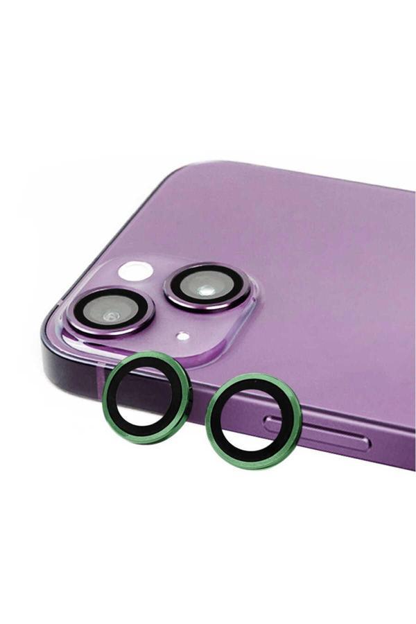 Wenixs İphone 14 Uyumlu Cl-07 Kamera Koruyucu-Koyu Yeşil - Image 1