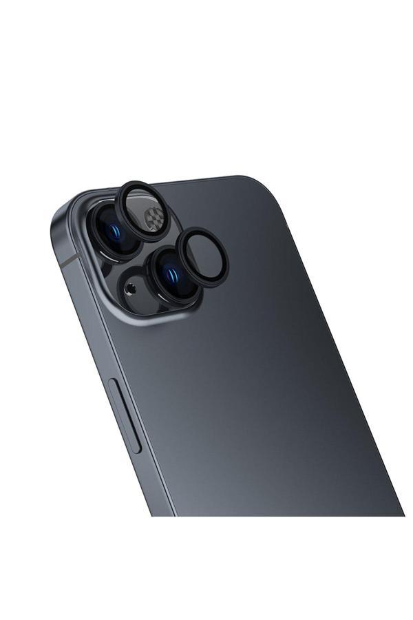 Vardar Aksesuar İphone 15 Uyumlu Vrdr Cl-13 Kamera Koruyucu-Siyah - Image 1