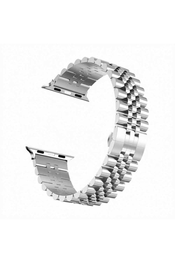 Zore Watch Ultra 49Mm Kordon Uyumlu Krd-36 Metal Strap Kayış Clo- Gümüş - Image 1