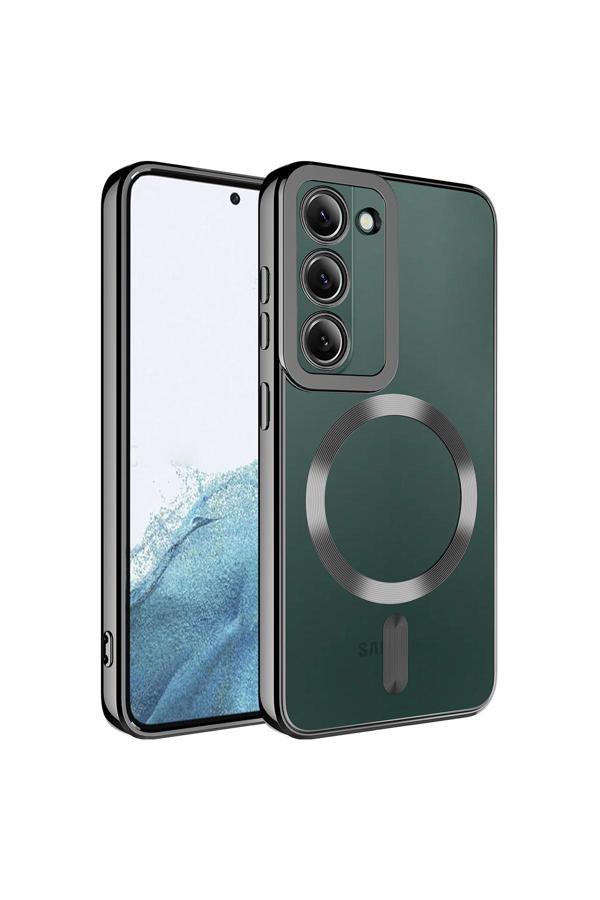 Marselit Galaxy S23 Uyumlu Magsafe Wireless Şarj Özellikli Zore Setro Silikon-Siyah - Image 1