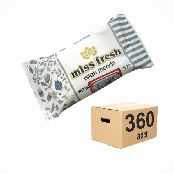 Miss Fresh Cep Islak Mendili 15'li Yaprak - 360 Adet (3 Al 2 Öde Kampanyalı Ürün) - Image 1