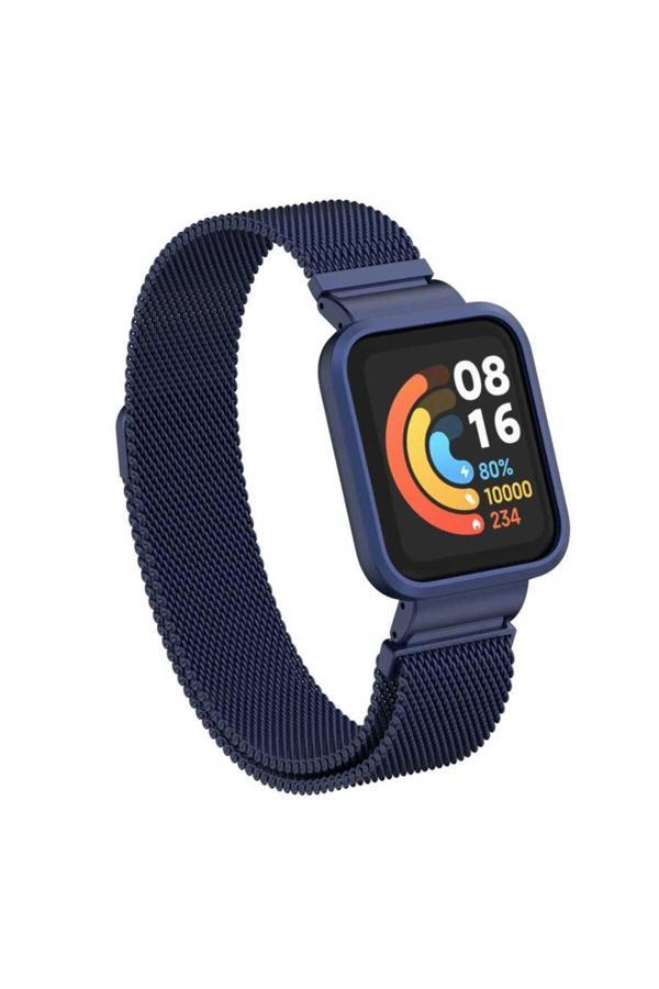 Zore Xiaomi Redmi Watch (Mi Watch Lite) Uyumlu Krd-58 Metal Zore Kordon-Lacivert - Image 1