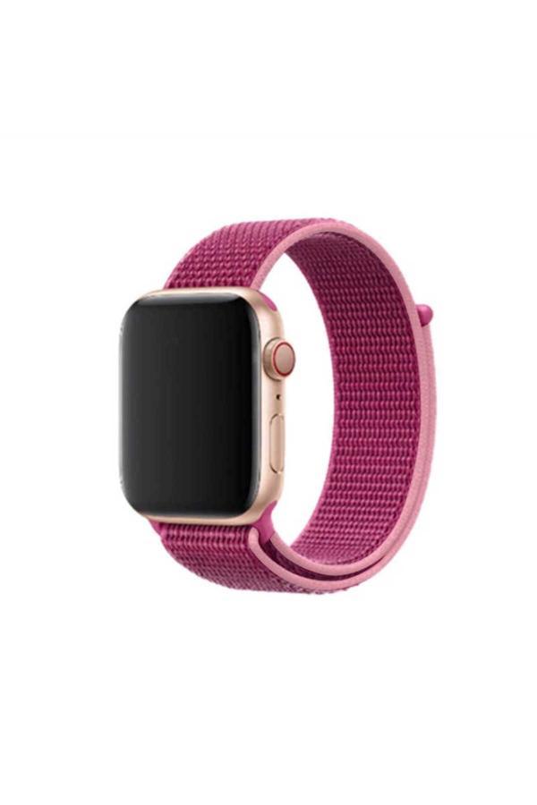 Riseofglc Watch Ultra 49Mm Kordon Uyumlu Krd-03 Hasır Strap Kayış Clo- Pembe - Image 1