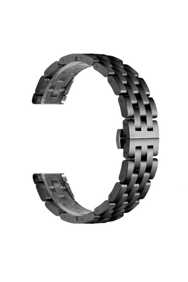 Cepmarketin Gear S3 (22Mm) Uyumlu Krd-20 Metal Zore Kordon Siyah - Image 1